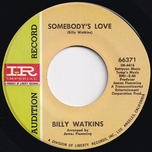 Billy Watkins - Echoes / Somebody's Love (7 inch Record / Used)