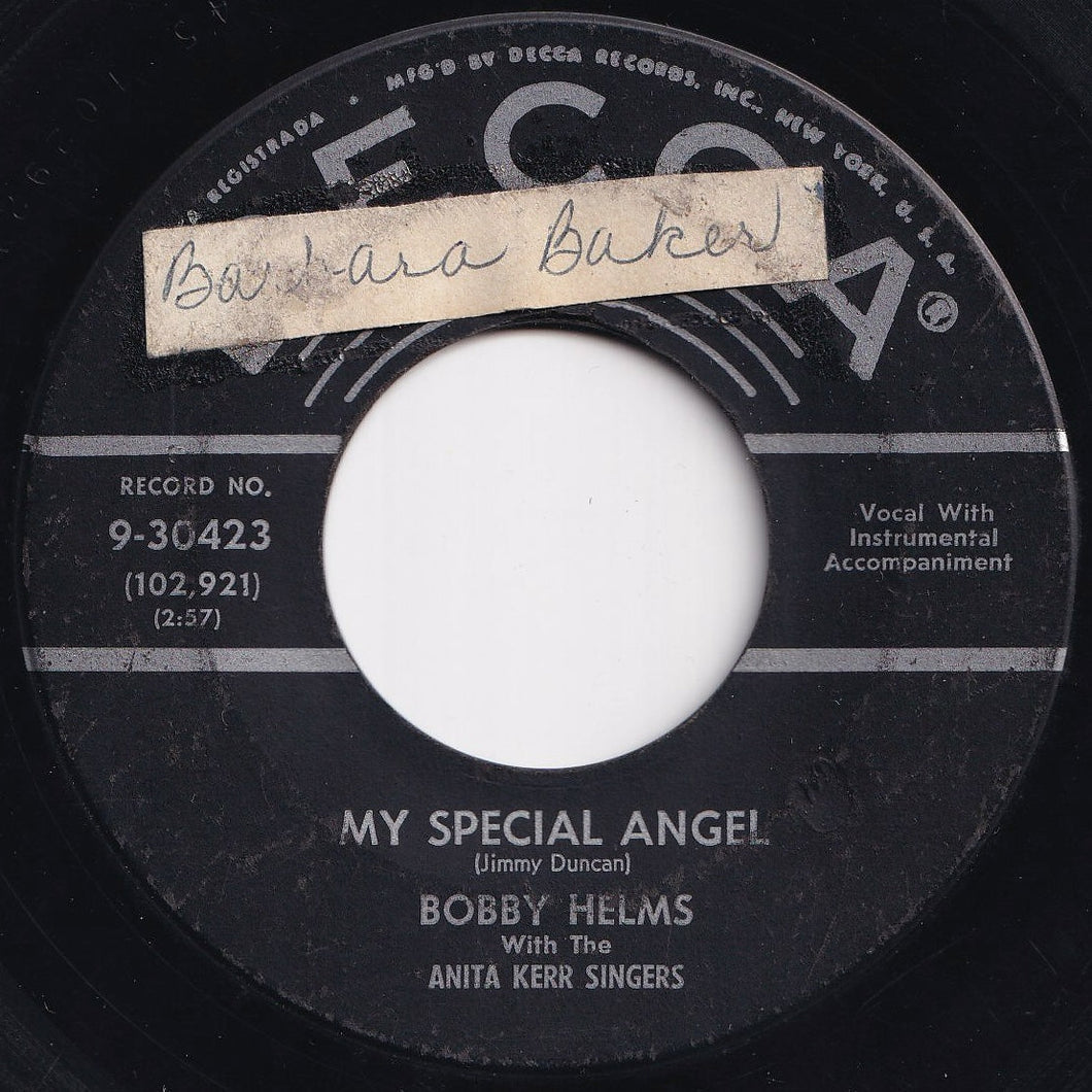 Bobby Helms - My Special Angel / Standing At The End Of My World (7 inch Record / Used)