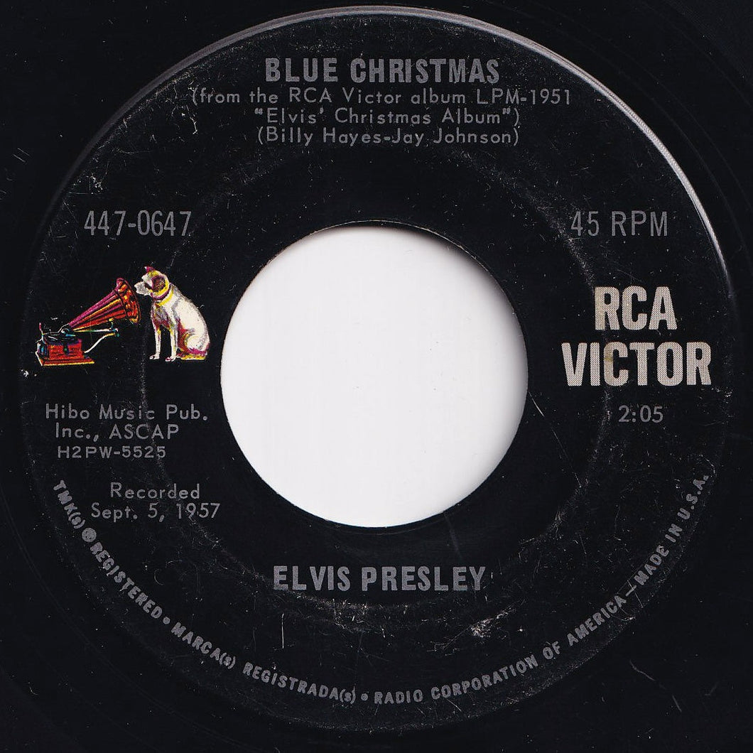 Elvis Presley - Blue Christmas / Santa Claus Is Back In Town (7 inch Record / Used)