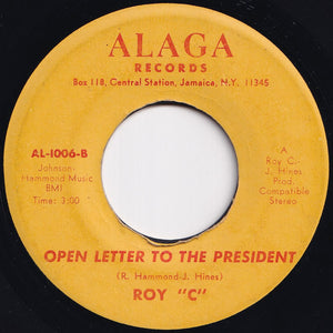 Roy C - Got To Get Enough (Of Your Sweet Love Stuff) / Open Letter To The President (7 inch Record / Used)