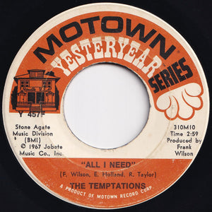 Temptations - All I Need / You're My Everything (7 inch Record / Used)