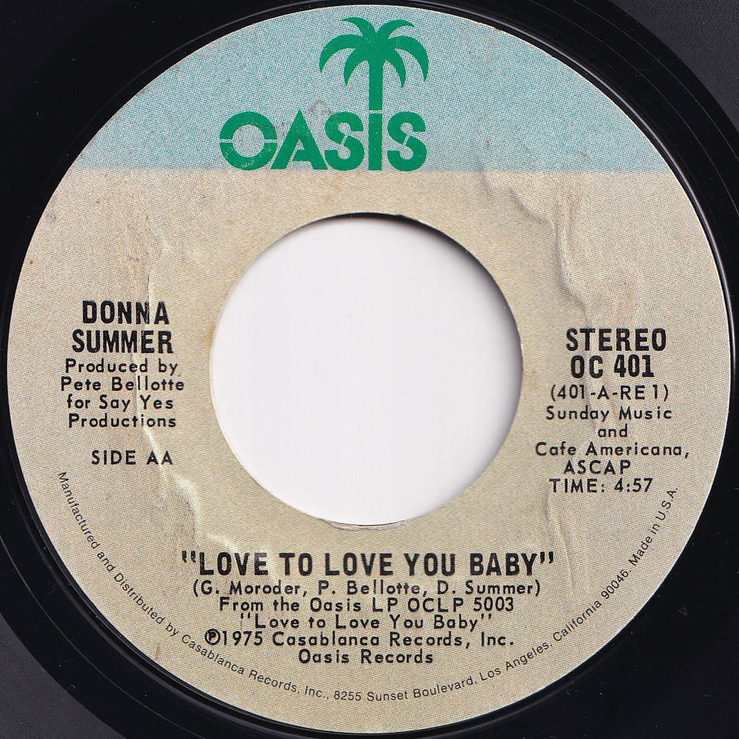 Donna Summer - Love To Love You Baby / Love To Love You Baby (7 inch Record / Used)