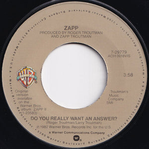 Zapp - Playin' Kinda Ruff / Do You Really Want An Answer? (7 inch Record / Used)