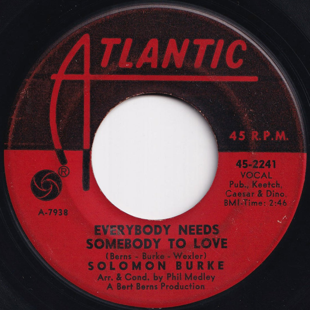 Solomon Burke - Everybody Needs Somebody To Love / Looking For My Baby (7 inch Record / Used)