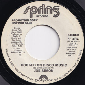 Joe Simon - Hooked On Disco Music / I Still Love You (7 inch Record / Used)