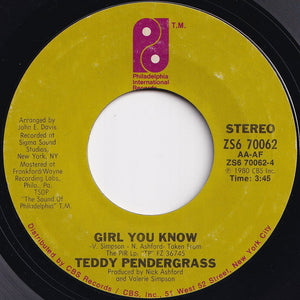 Teddy Pendergrass - Is It Still Good To Ya / Girl You Know (7 inch Record / Used)