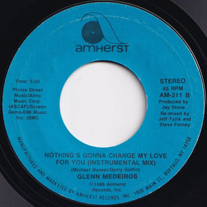 Glenn Medeiros - Nothing's Gonna Change My Love For You / (Instrumental Mix) (7 inch Record / Used)