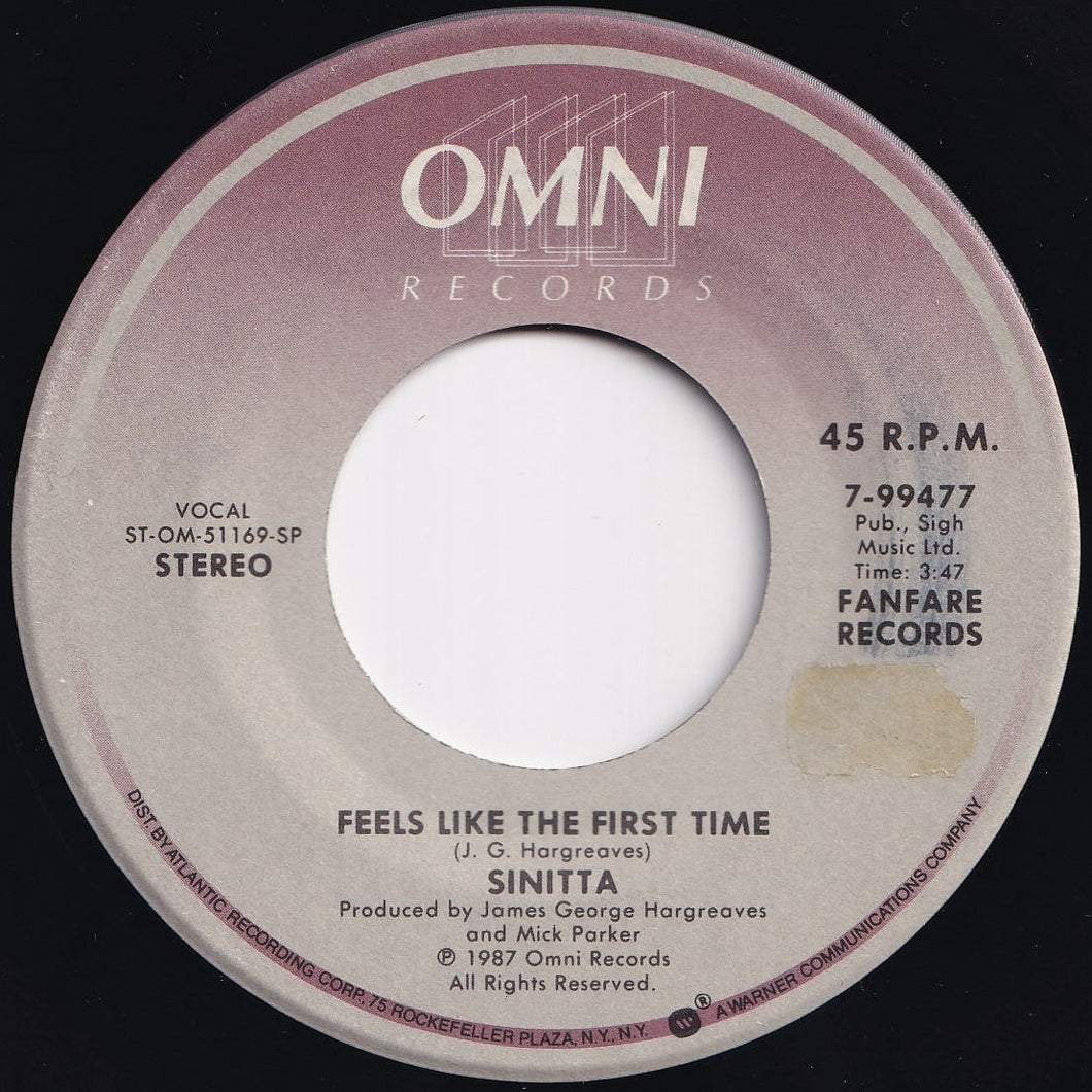 Sinitta - Feels Like The First Time / (Dub) (7 inch Record / Used)