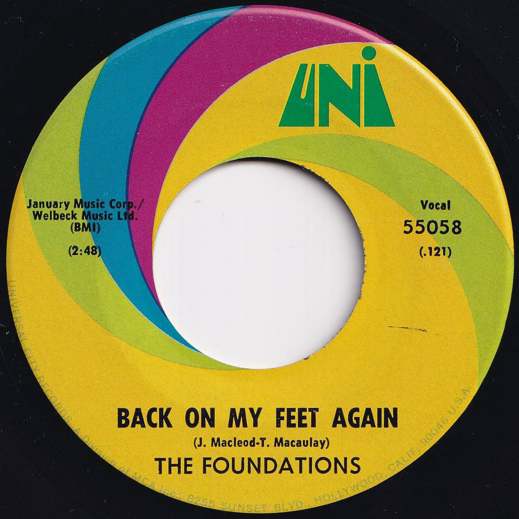 Foundations - Back On My Feet Again / I Can Take Or Leave Your Loving (7 inch Record / Used)