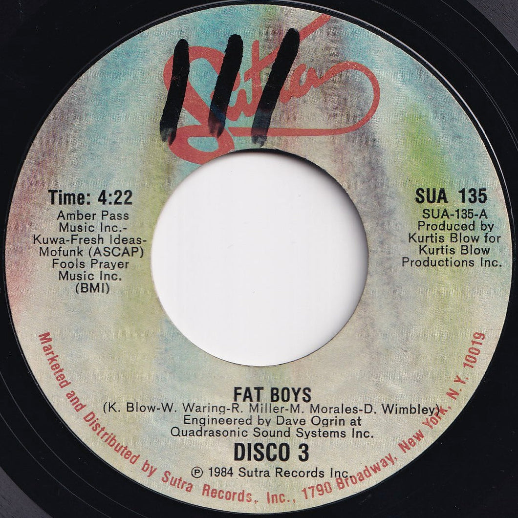 Disco 3 - Fat Boys / Human Beat Box (7 inch Record / Used)