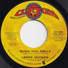 画像をギャラリービューアに読み込む, Leroy Hutson - When You Smile / Getting It On (Theme For &quot;Jay Johnson Affair&quot;) (7 inch Record / Used)
