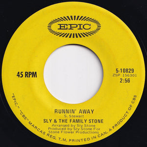 Sly & The Family Stone - Runnin' Away / Brave & Strong (7 inch Record / Used)