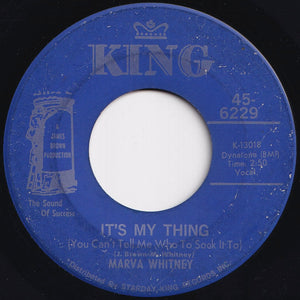 Marva Whitney - It's My Thing (You Can't Tell Me Who To Sock It To) / Ball Of Fire (7 inch Record / Used)