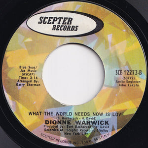 Dionne Warwick - I'll Never Fall In Love Again / What The World Needs Now Is Love (7 inch Record / Used)