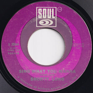 Shorty Long - Here Comes The Judge / Sing What You Wanna (7 inch Record / Used)