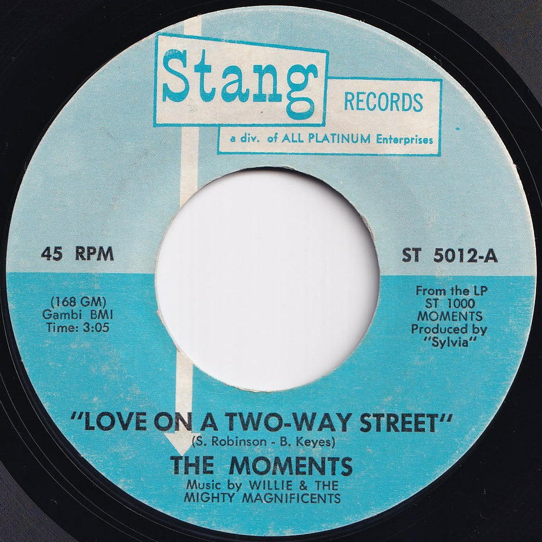 Moments - Love On A Two-Way Street / I Won't Do Anything (7 inch Record / Used)