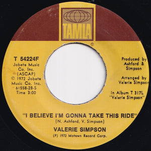 Valerie Simpson - Silly Wasn't I / I Believe I'm Gonna Take This Ride (7 inch Record / Used)