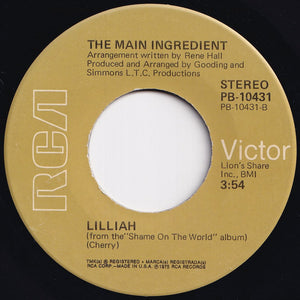 Main Ingredient - Shame On The World / Lilliah (7 inch Record / Used)