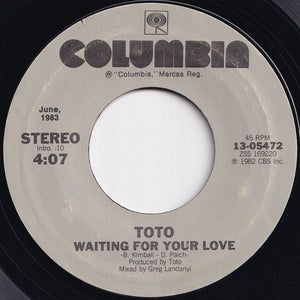 Toto - I Won't Hold You Back / Waiting For Your Love (7 inch Record / Used)