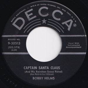 Bobby Helms - Jingle Bell Rock / Captain Santa Claus (And His Reindeer Space Patrol) (7 inch Record / Used)