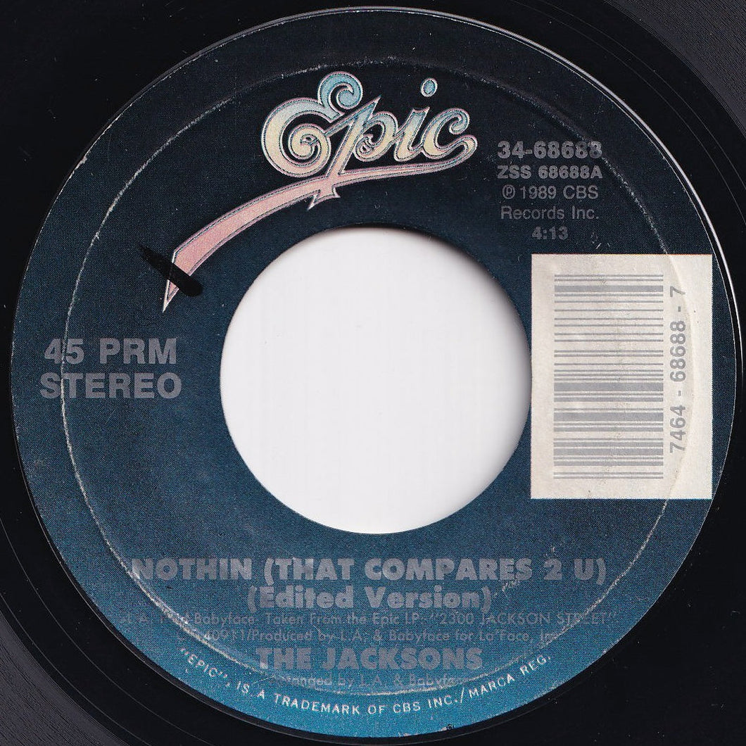 Jacksons - Nothin (That Compares 2 U) (Edited Version) / Alright With Me (7 inch Record / Used)