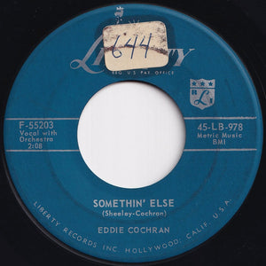 Eddie Cochran - Somethin' Else / Boll Weevil Song (7 inch Record / Used)