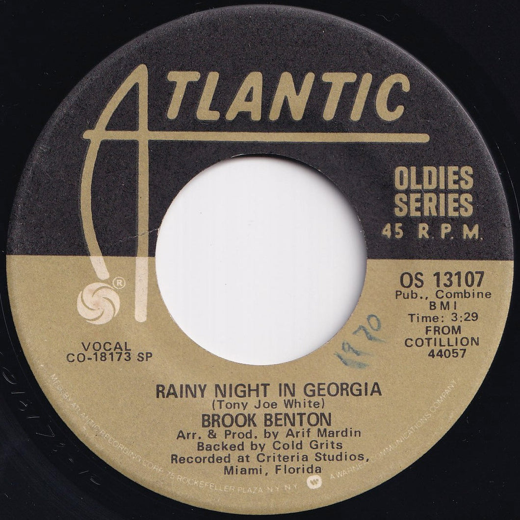 Brook Benton - Rainy Night In Georgia / Nothing Can Take The Place Of You (7 inch Record / Used)