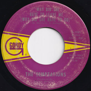 Temptations - Cloud Nine / Why Did She Have To Leave Me (Why Did She Have To Go) (7 inch Record / Used)