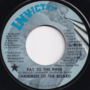 Chairmen Of The Board - Pay To The Piper / Bless You (7 inch Record / Used)