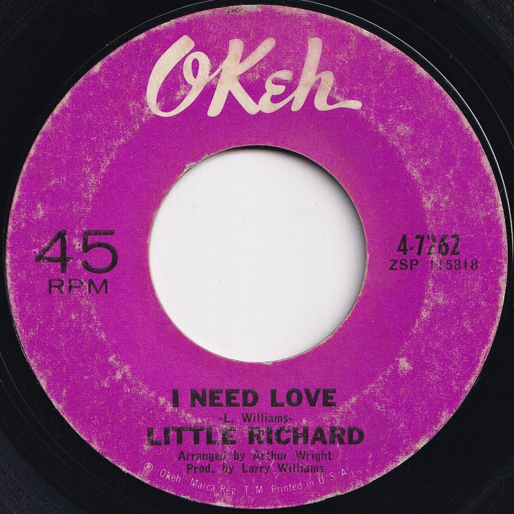 Little Richard - I Need Love / The Commandments Of Love (7 inch Record / Used)