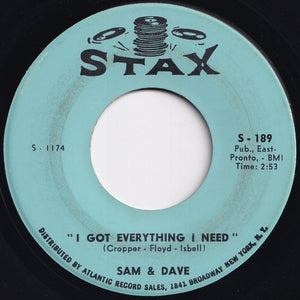 Sam & Dave - Hold On! I'm A Comin' / I Got Everything I Need (7 inch Record / Used)