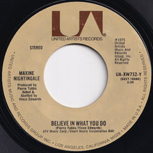 画像をギャラリービューアに読み込む, Maxine Nightingale - Right Back Where We Started From / Believe In What You Do (7 inch Record / Used)
