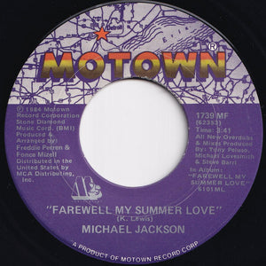 Michael Jackson - Farewell My Summer Love / Call On Me (7 inch Record / Used)