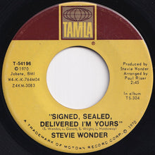 Load image into Gallery viewer, Stevie Wonder - Signed, Sealed, Delivered I&#39;m Yours / I&#39;m More Than Happy (7 inch Record / Used)
