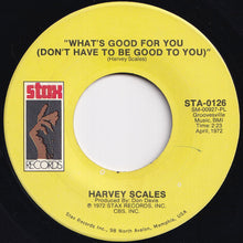 画像をギャラリービューアに読み込む, Harvey Scales - I Wanna Do It / What&#39;s Good For You (Don&#39;t Have To Be Good To You) (7 inch Record / Used)
