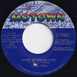 Four Tops - In These Changing Times / Right Before My Eyes (7 inch Record / Used)