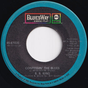 B.B. King - So Excited / Confessin' The Blues (7 inch Record / Used)