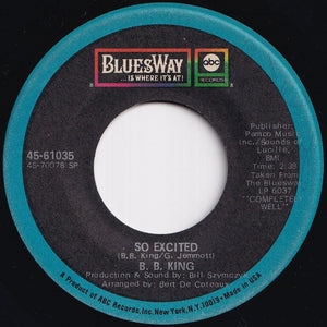 B.B. King - So Excited / Confessin' The Blues (7 inch Record / Used)