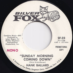 Hank Ballard - Sunday Morning Coming Down (Stereo) / (Mono) (7 inch Record / Used)