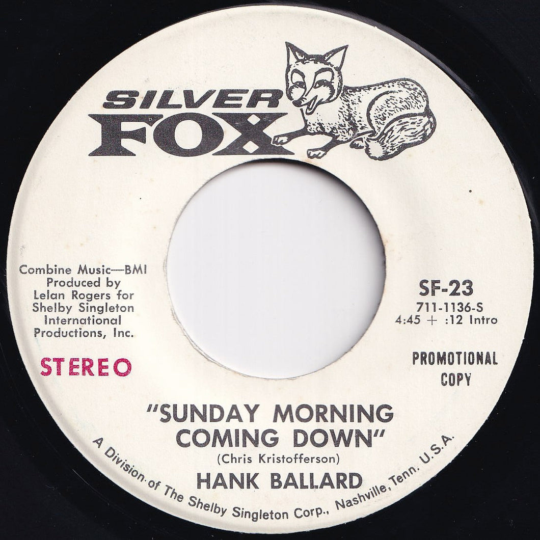 Hank Ballard - Sunday Morning Coming Down (Stereo) / (Mono) (7 inch Record / Used)