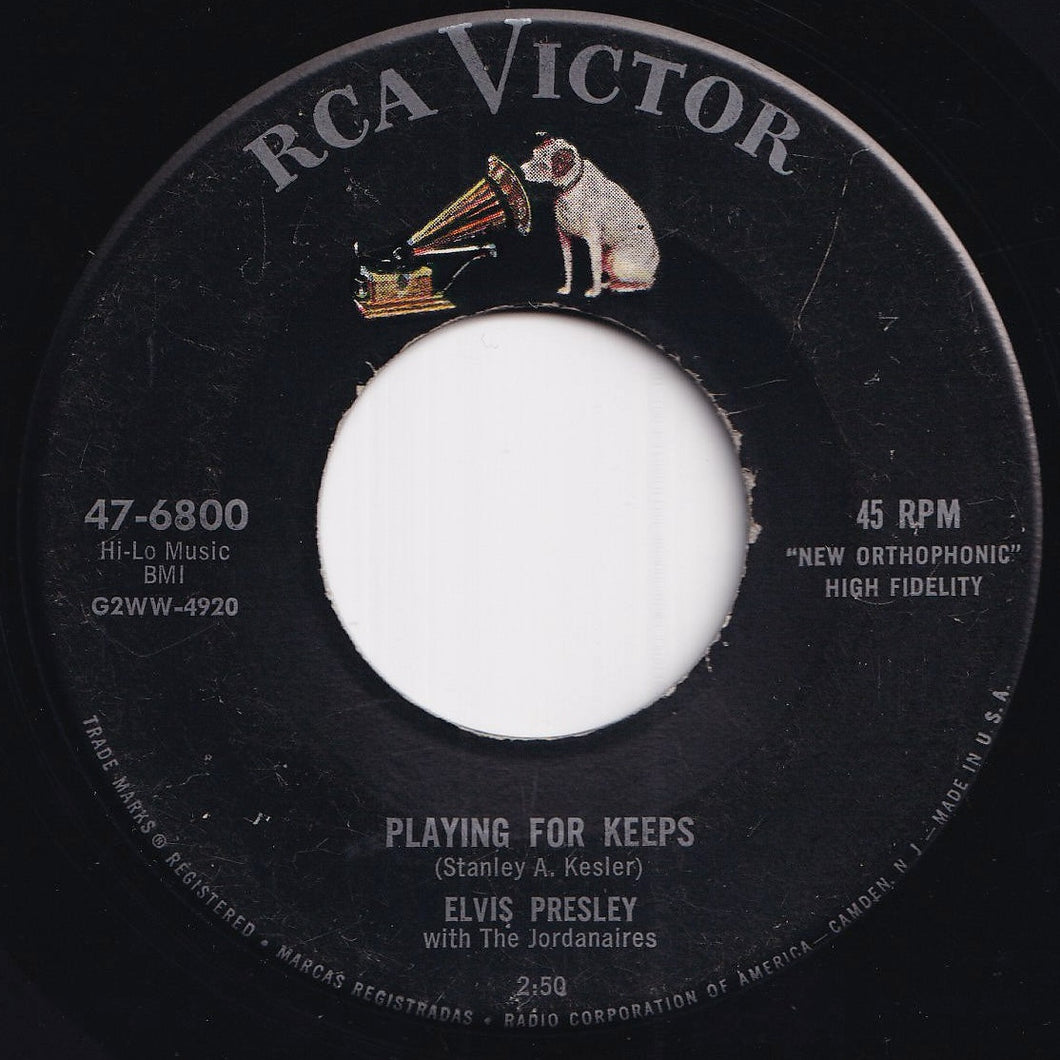 Elvis Presley - Playing For Keeps / Too Much (7 inch Record / Used)