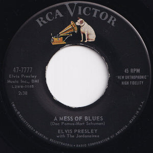 Elvis Presley - It's Now Or Never / A Mess Of Blues (7 inch Record / Used)