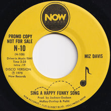 画像をギャラリービューアに読み込む, Miz Davis - Sing A Happy Funky Song (Radio Version) / (Disco Version) (7 inch Record / Used)
