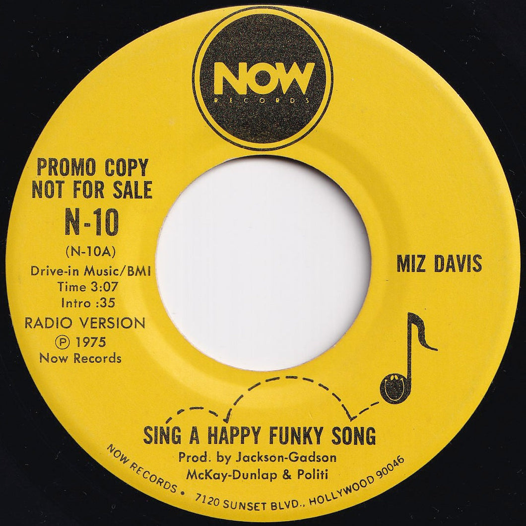 Miz Davis - Sing A Happy Funky Song (Radio Version) / (Disco Version) (7 inch Record / Used)