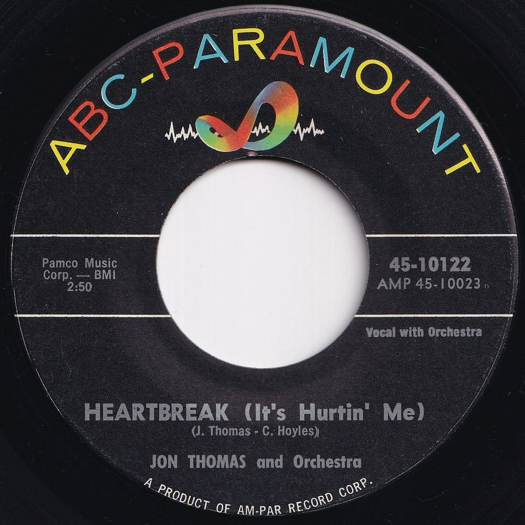 Jon Thomas - Heartbreak (It's Hurtin' Me) / Teasin' (7 inch Record / Used)