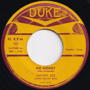 Johnny Ace - Pledging My Love / No Money (7 inch Record / Used)