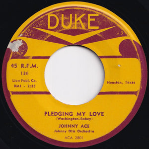 Johnny Ace - Pledging My Love / No Money (7 inch Record / Used)