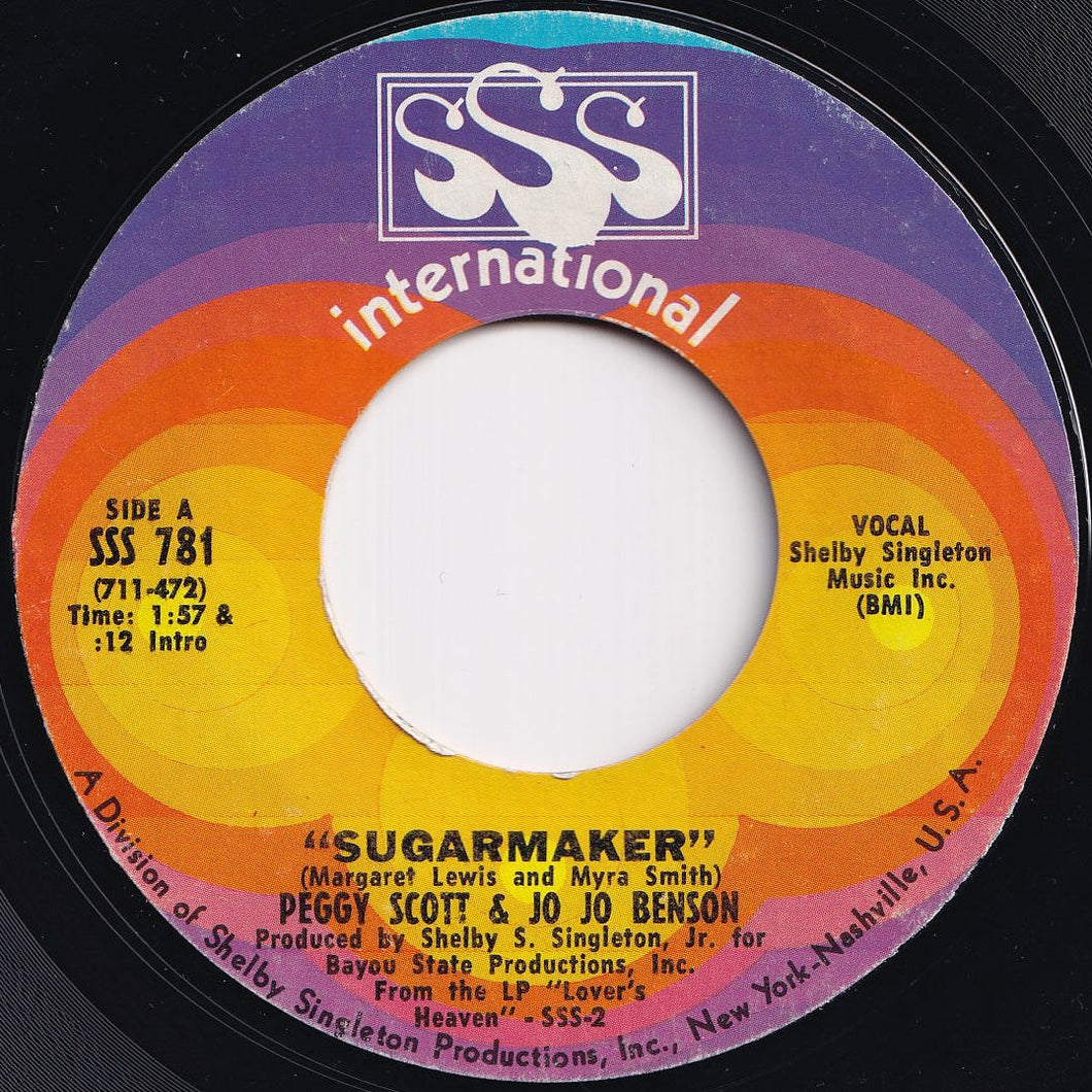 Peggy Scott & Jo Jo Benson - Sugarmaker / Lover's Heaven (7 inch Record / Used)