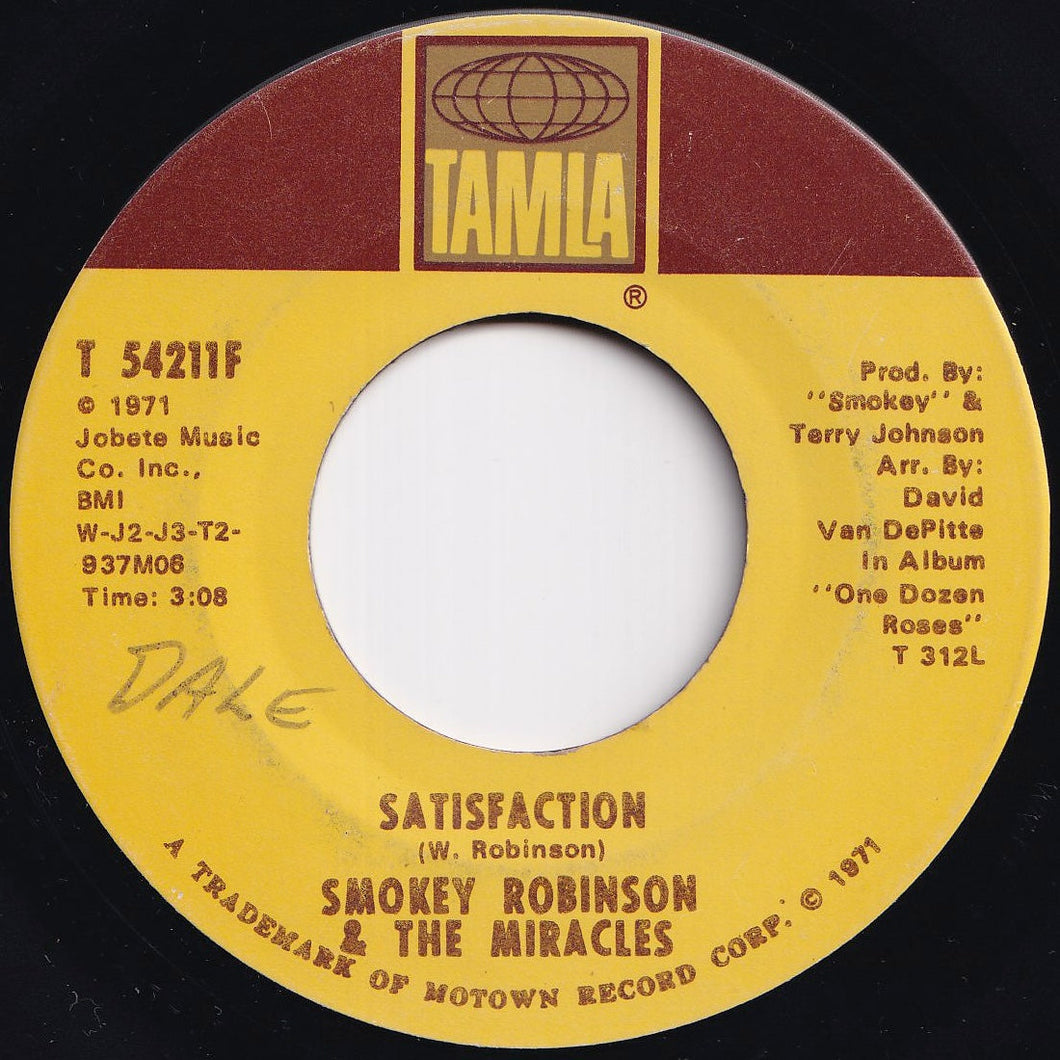 Smokey Robinson, Miracles - Satisfaction / Flower Girl (7 inch Record / Used)