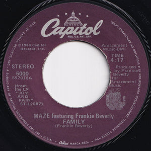 Maze Featuring Frankie Beverly - Running Away / Family (7 inch Record / Used)